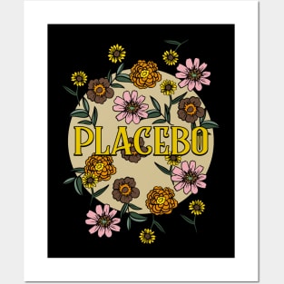 Placebo Name Personalized Flower Retro Floral 80s 90s Name Style Posters and Art